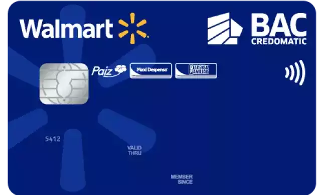 Tarjeta Walmart BAC Credomatic