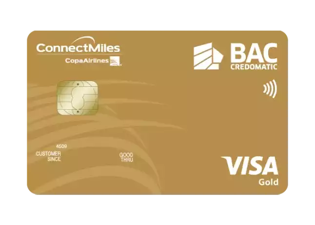 Tarjeta de crédito BAC Credomatic Gold Visa Connectmiles