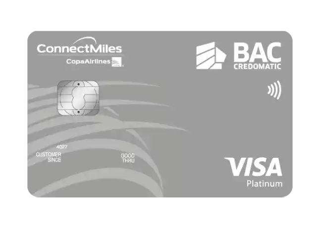 Tarjeta de crédito BAC Credomatic connectmiles platinum Visa