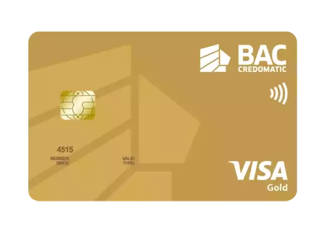 tarjeta Visa gold BAC credomatic 