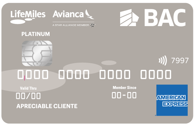 Tarjeta AMEX Lifemiles Avianca Platinum