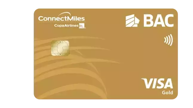 Tarjeta Visa ConnectMiles Dorada BAC