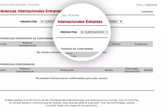 Transferencias internacionales