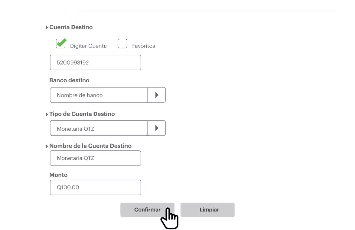 Formulario de completar datos