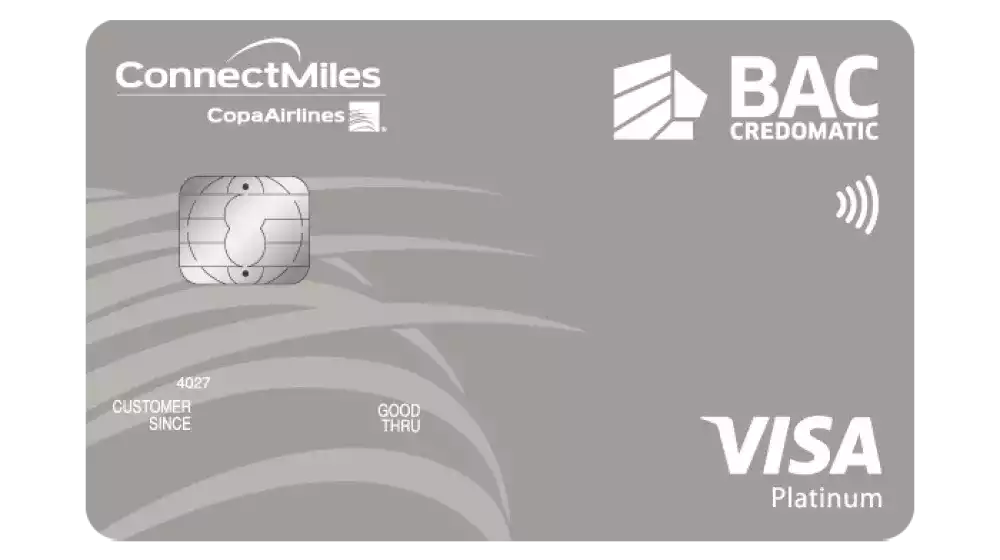 Tarjeta de crédito BAC Credomatic connectmiles platinum Visa