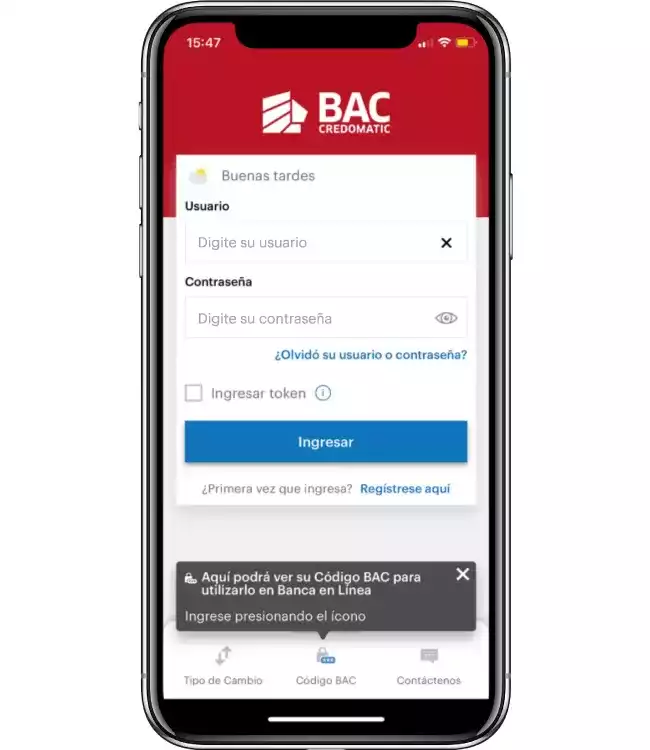 app login BAC