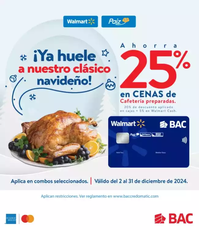 25% de ahorro en Cenas Navideñas 