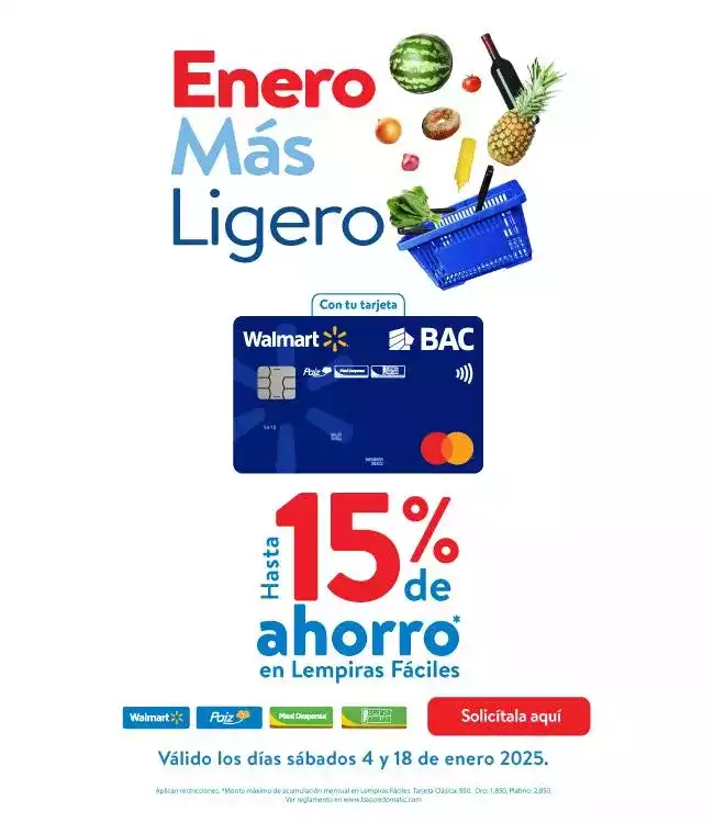 Hasta 15% de ahorro en Lempiras Fáciles*